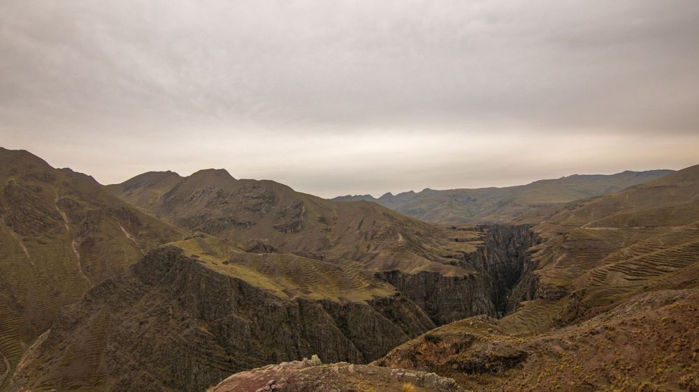 Anasiso Canyon, Peru on a very cloudy afternoon