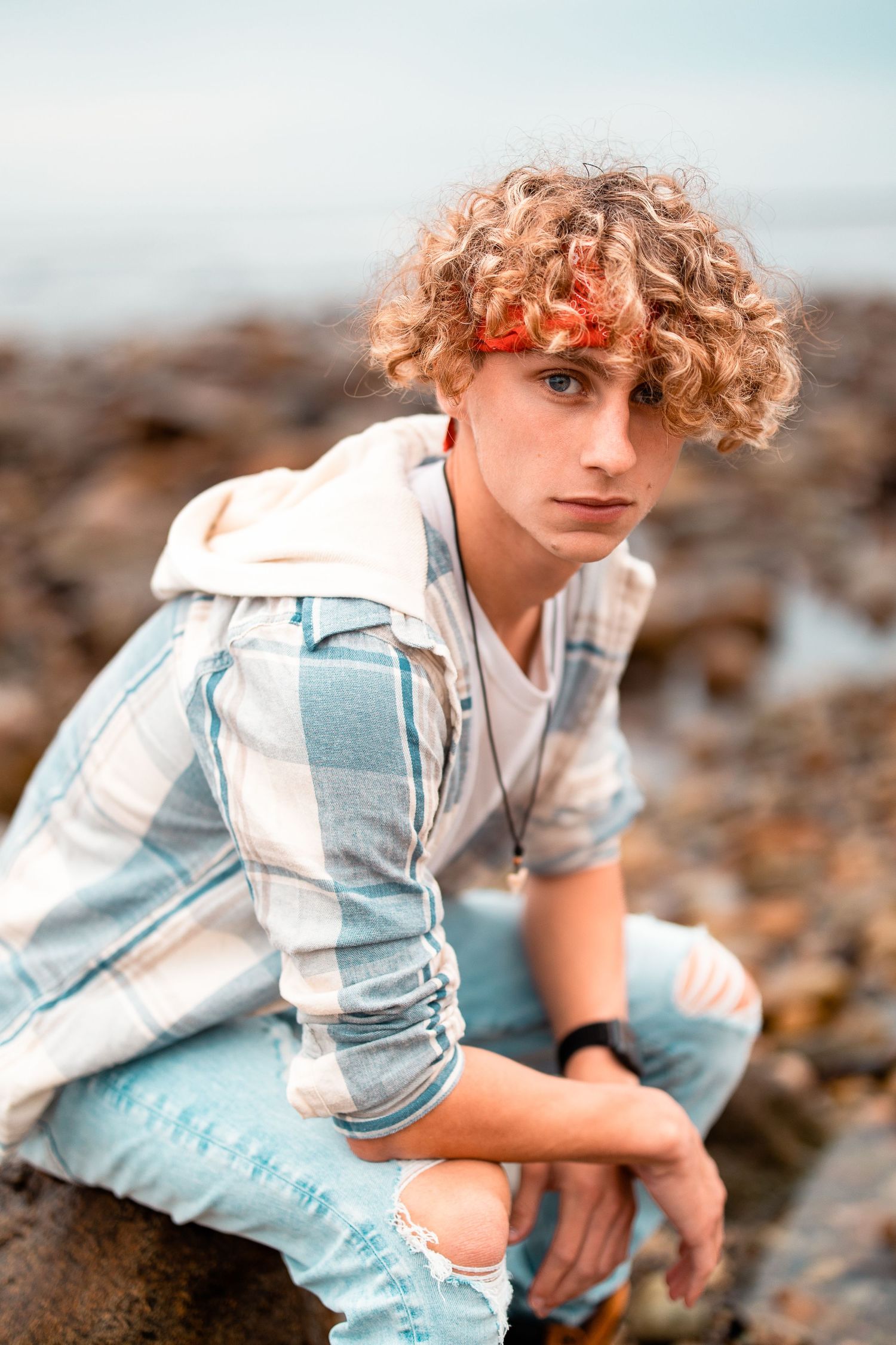 Marshfield High School Beach Senior Portrait Photography