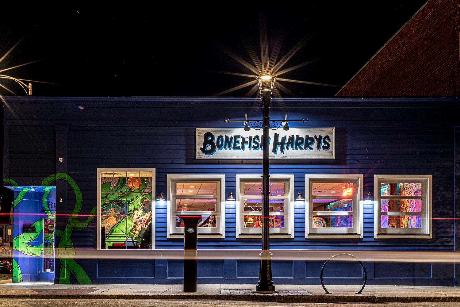 Beverly Massachusetts Photography Bonefish Harry's Cabot St at Night