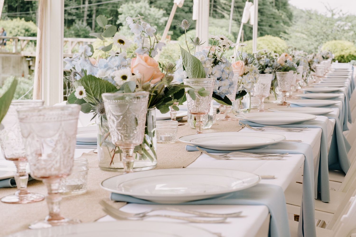 Outdoor Wedding Table set up