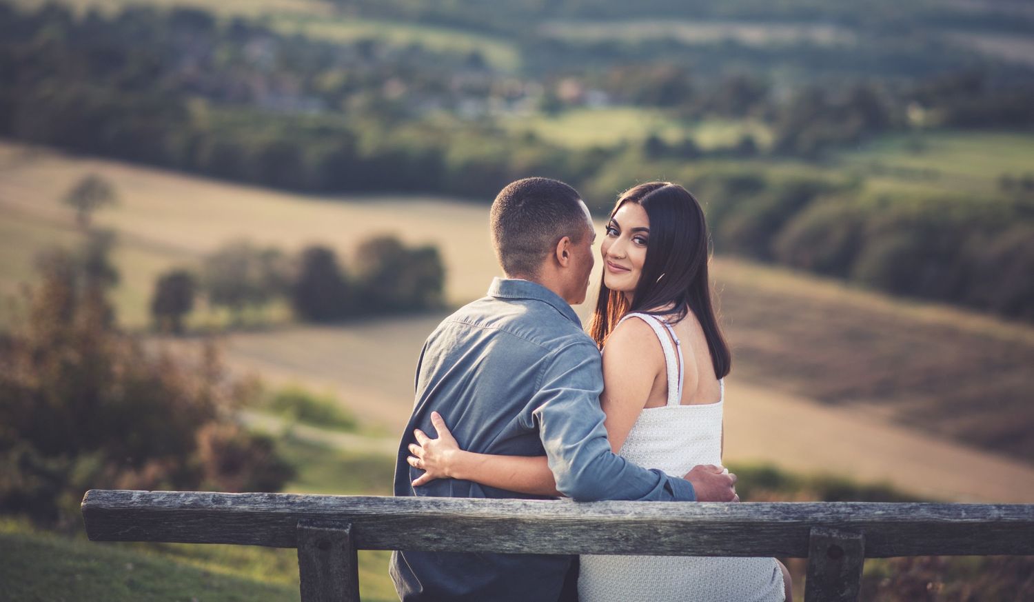 Autumn engagement photo