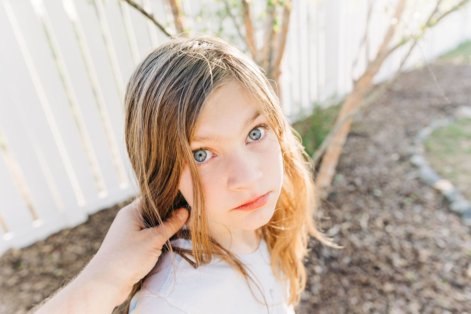 High Key image of young girl