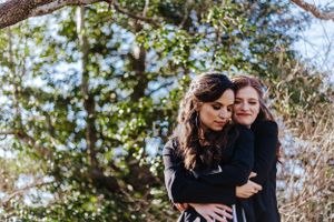 couple embrace