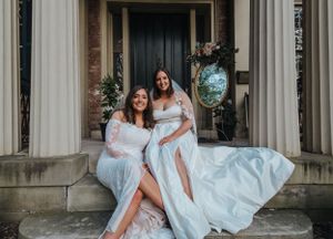 brides pose together