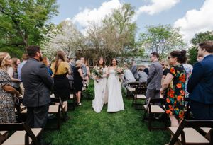 brides exiting ceremony