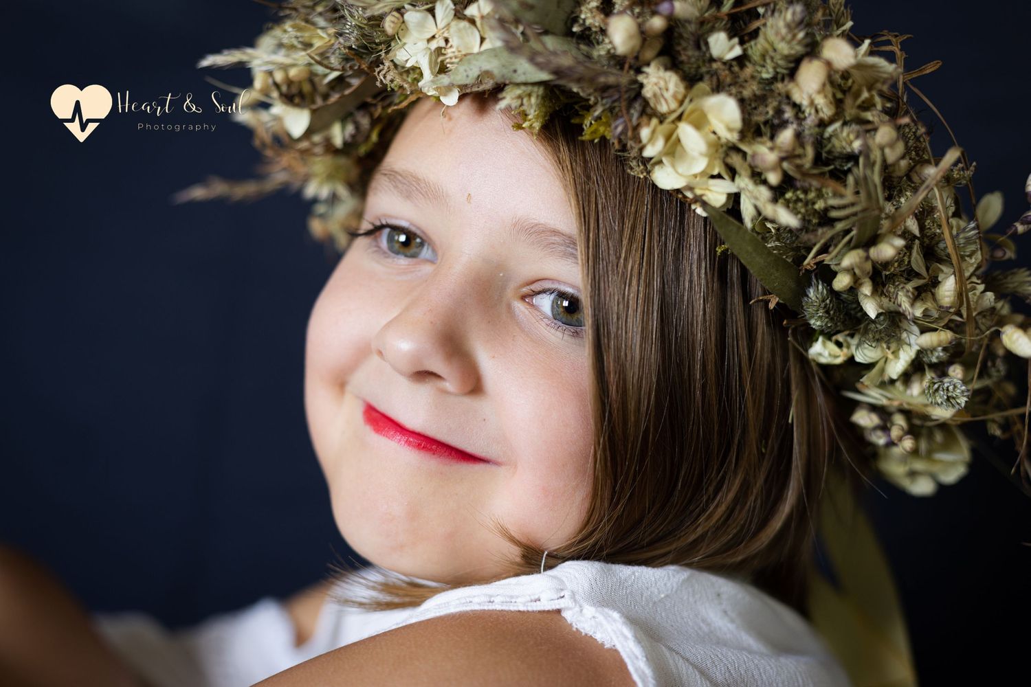 girl in flower headband