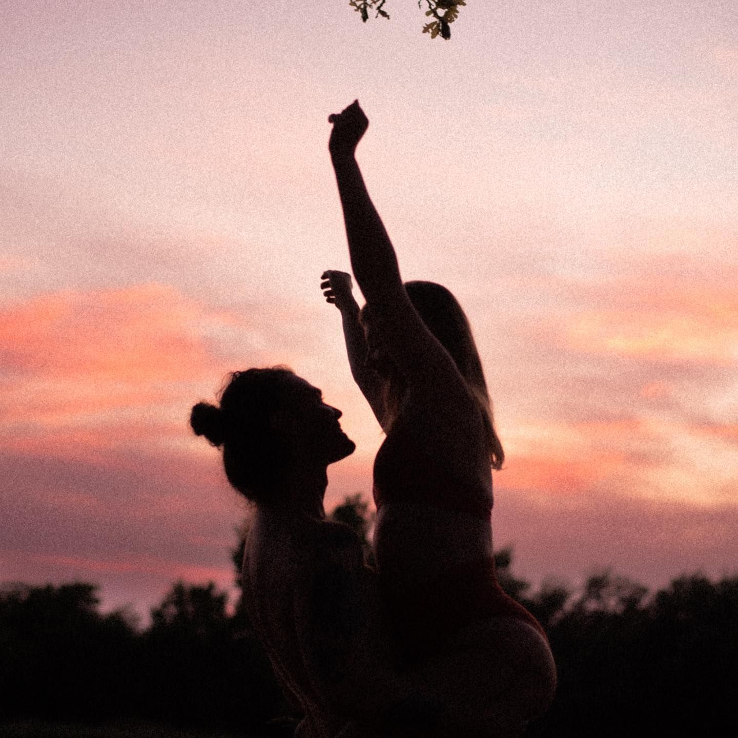 Katy Montoya Photography - Kenedy, Texas Photographer - Vibrant Sunset Silhouette of Couple in Austin, Texas