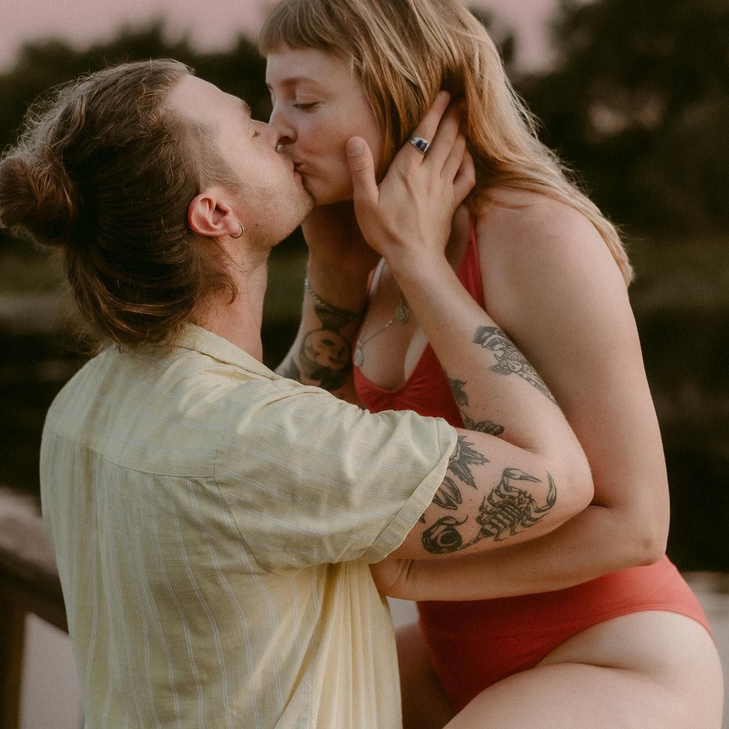 Katy Montoya Photography - Kenedy, Texas Photographer - Swimming Couples Session in Ledbetter, Texas