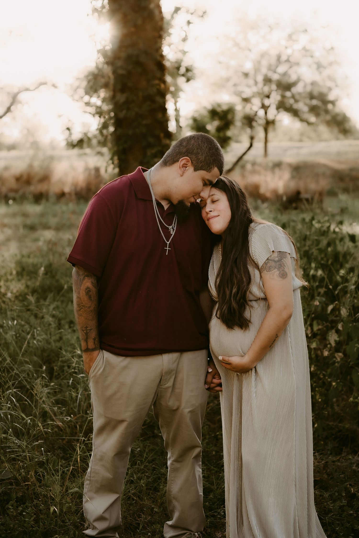 Katy Montoya Photography - Kenedy, Texas Photographer - Couples Maternity Session in Luling, Texas in Baltic Born Dress