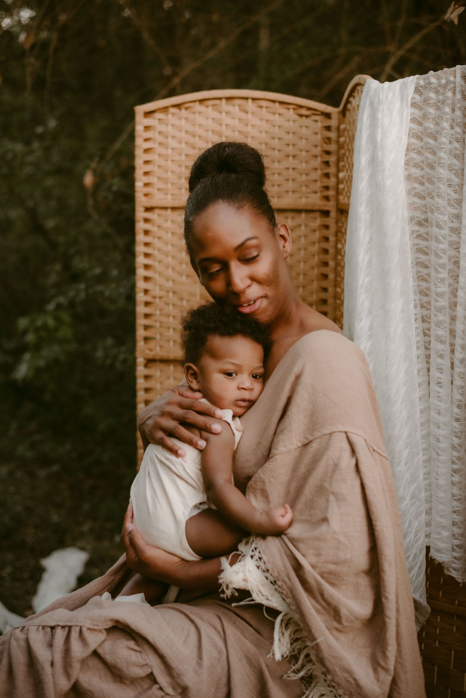 Katy Montoya Photography - Kenedy, Texas Photographer - Motherhood Boho Session in Seguin wearing a Reclamation Gown
