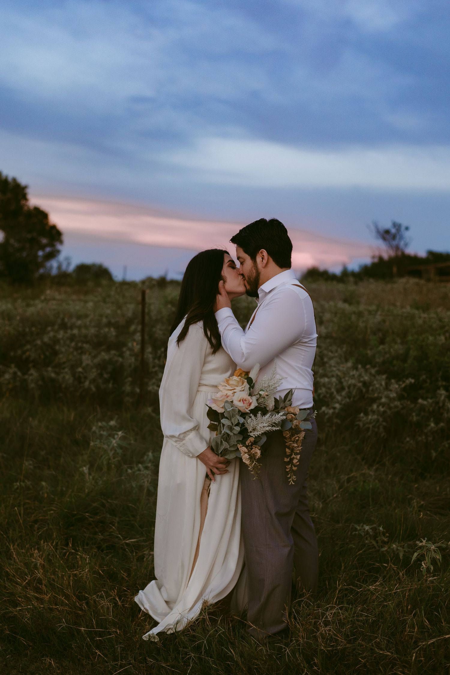 Katy Montoya Photography - Kenedy, Texas Photographer - Couple at Sunset in Seguin, Texas