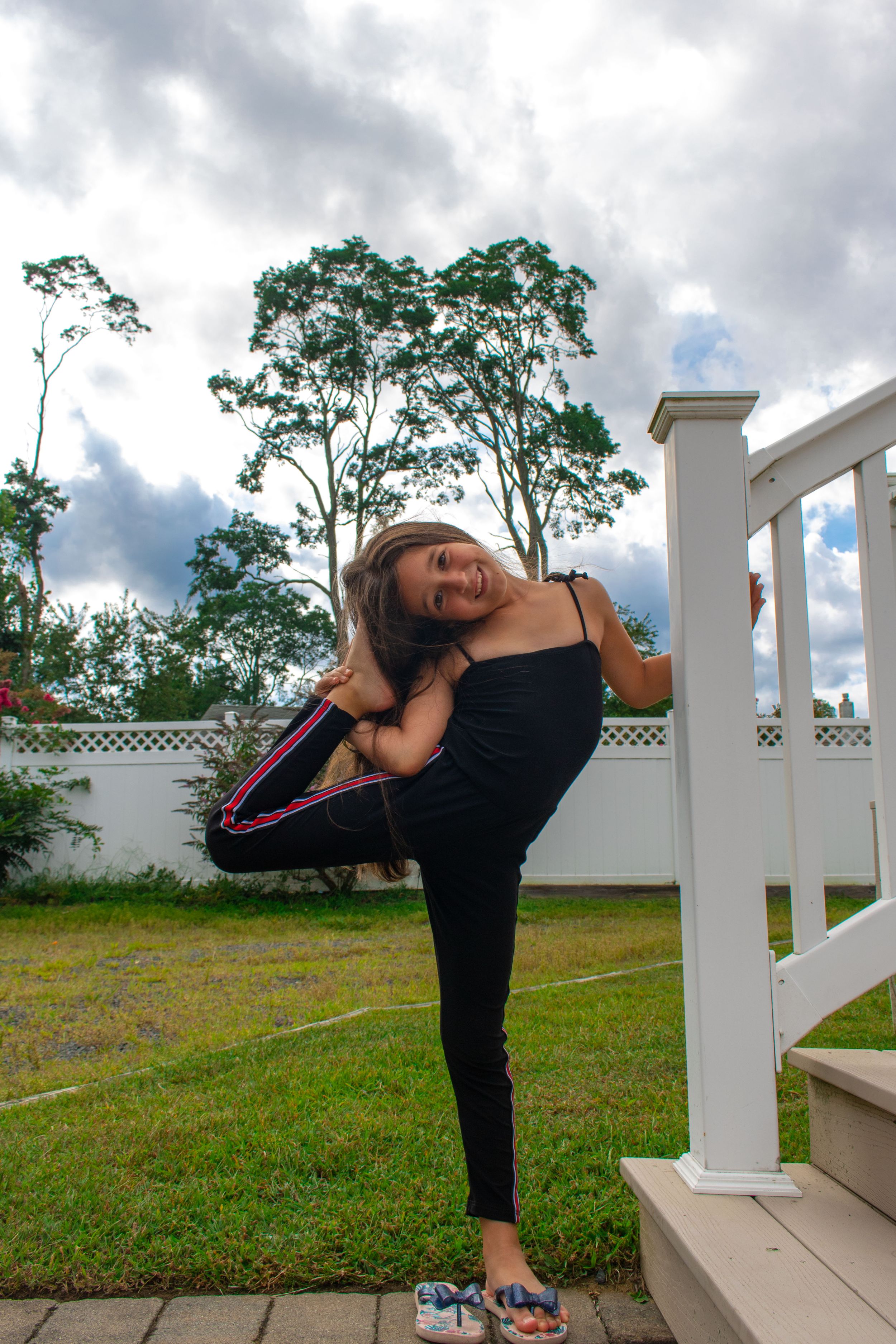 Dancer posing for photoshoot in Deal, NJ