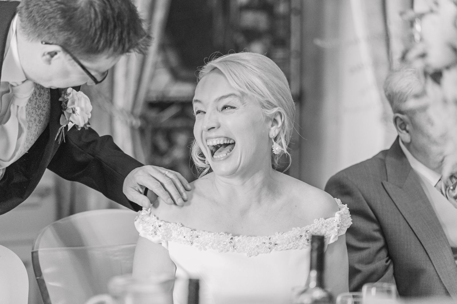 Hayley Elizabeth Photography - Wedding photographer speeches and bride reaction at Celtic manor resort wales Newport