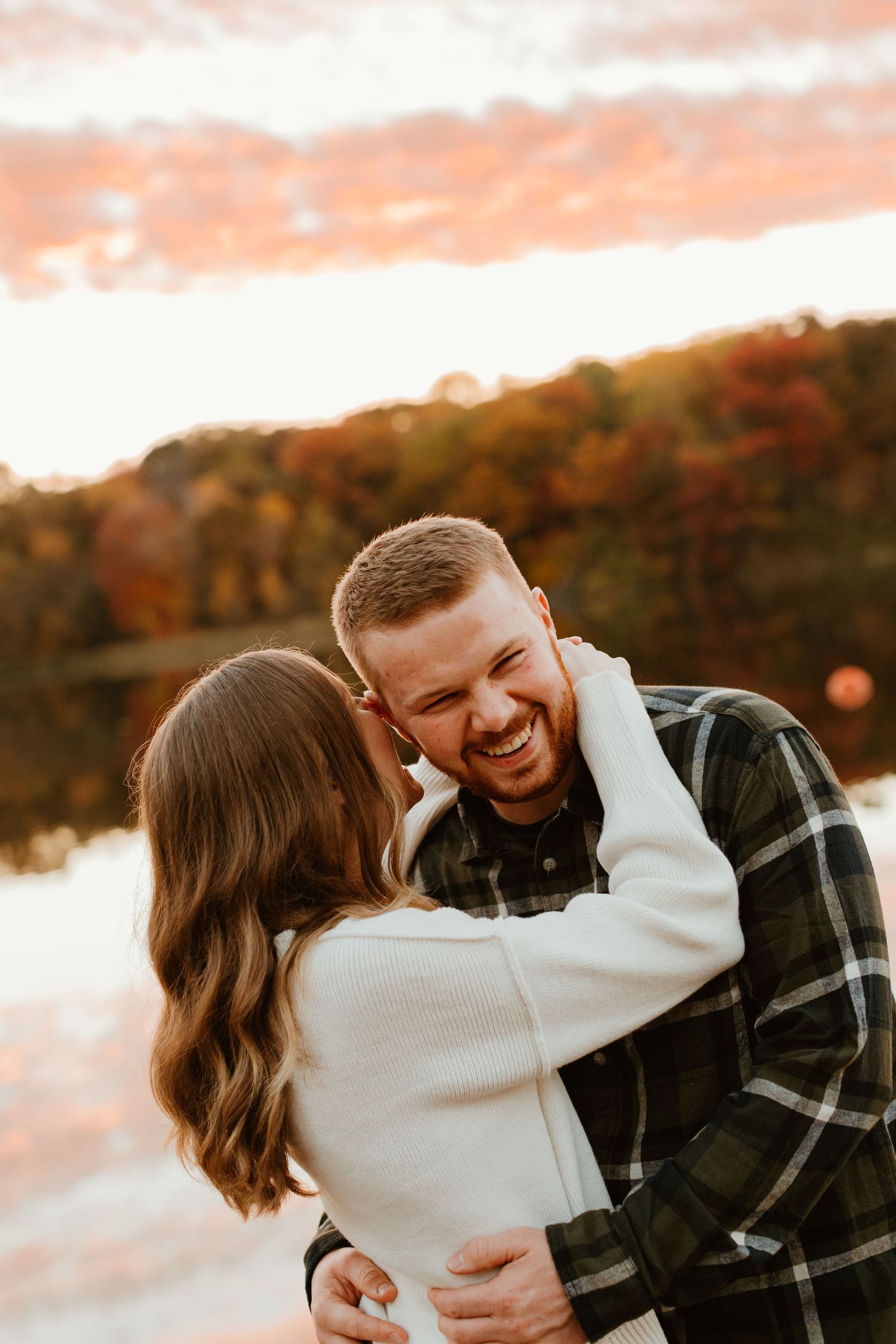 warm romantic engagement photographer