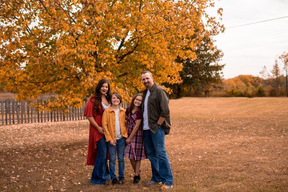 A young family in fall