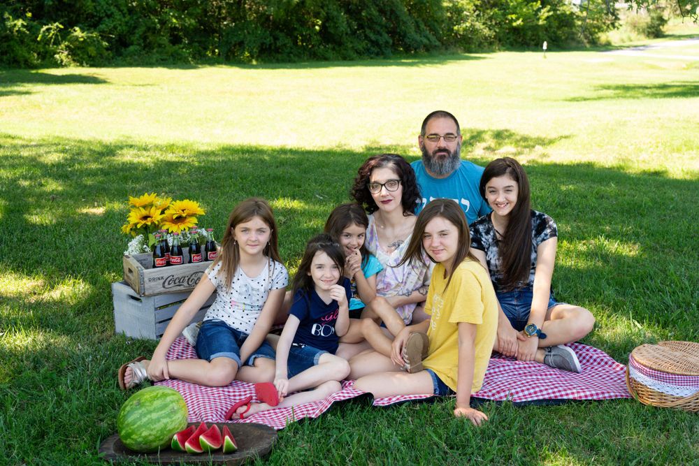 A family on a picnic