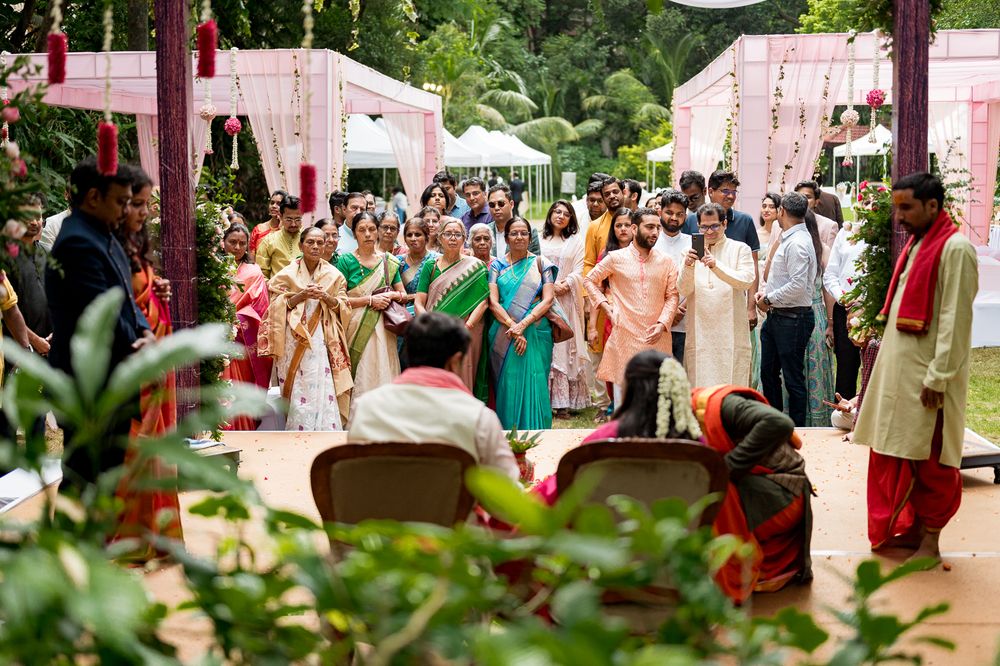 A South Indian Bengali wedding with a pet cat at Taj West End, Bengaluru
