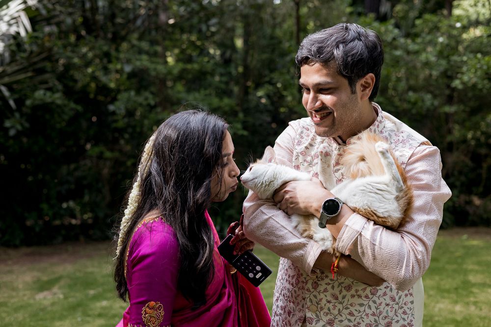 A South Indian Bengali wedding with a pet cat at Taj West End, Bengaluru