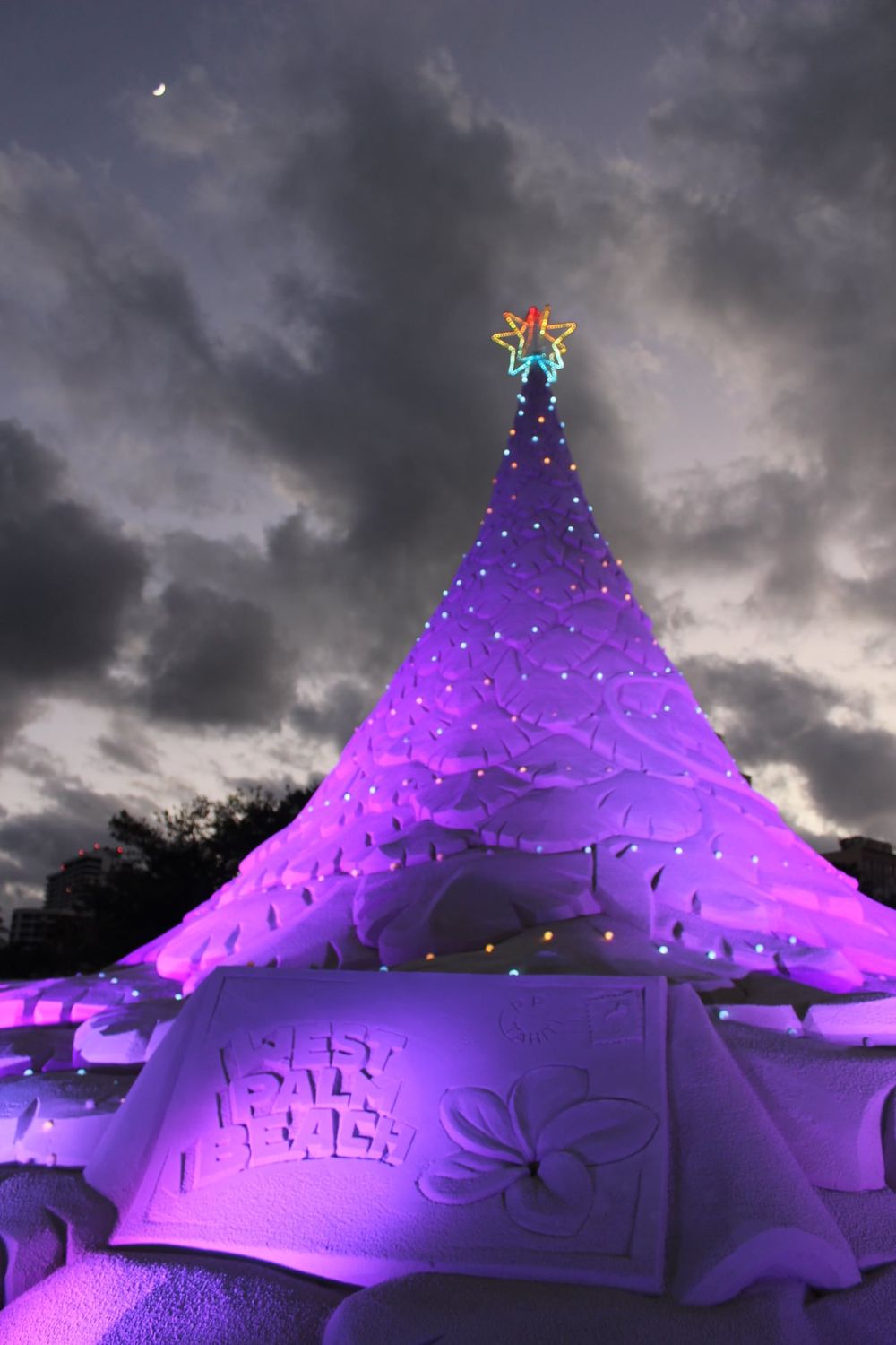 Sandi, the world's only 35ft tall Christmas tree made of sand
