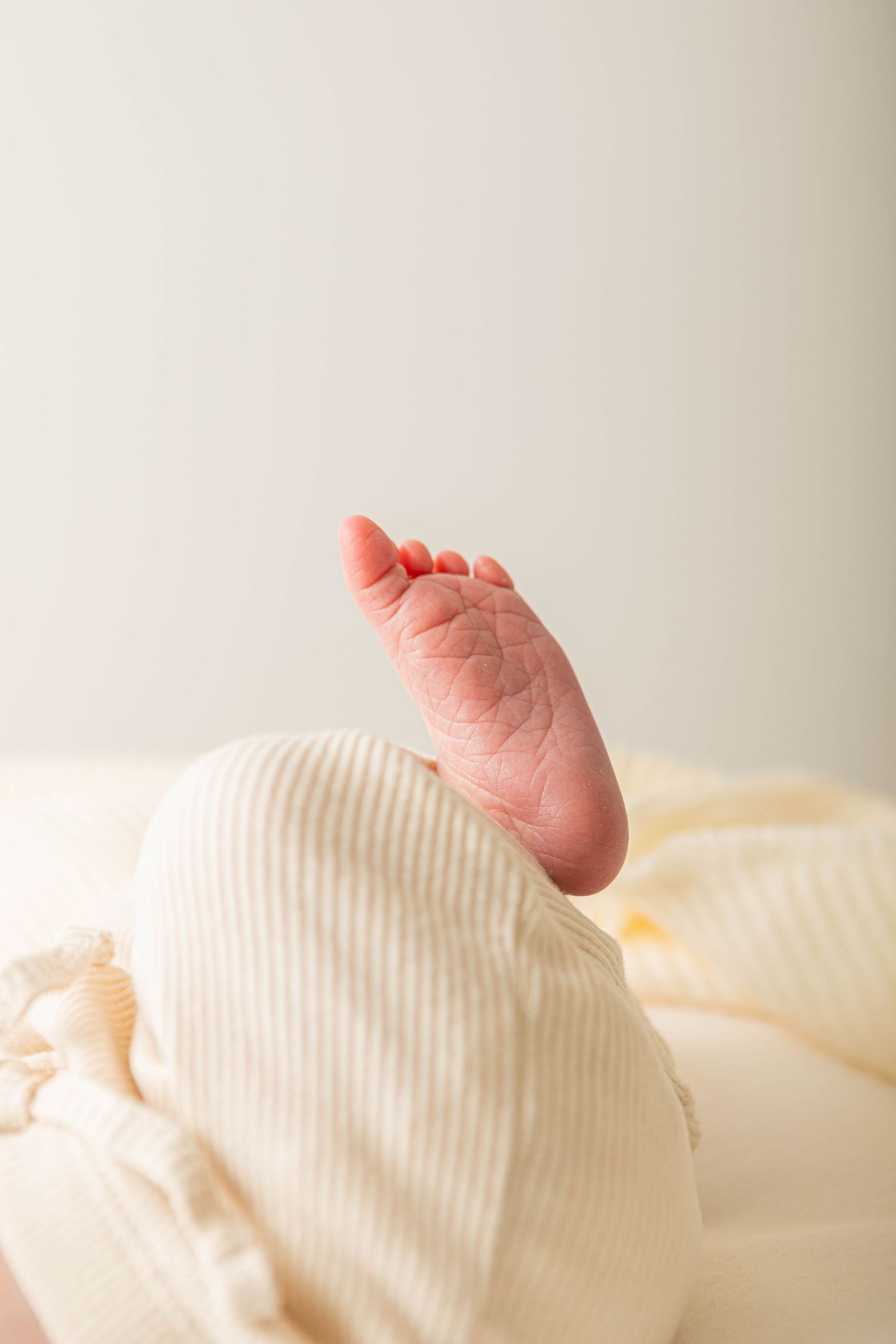 detailed newborn shot of babys foot