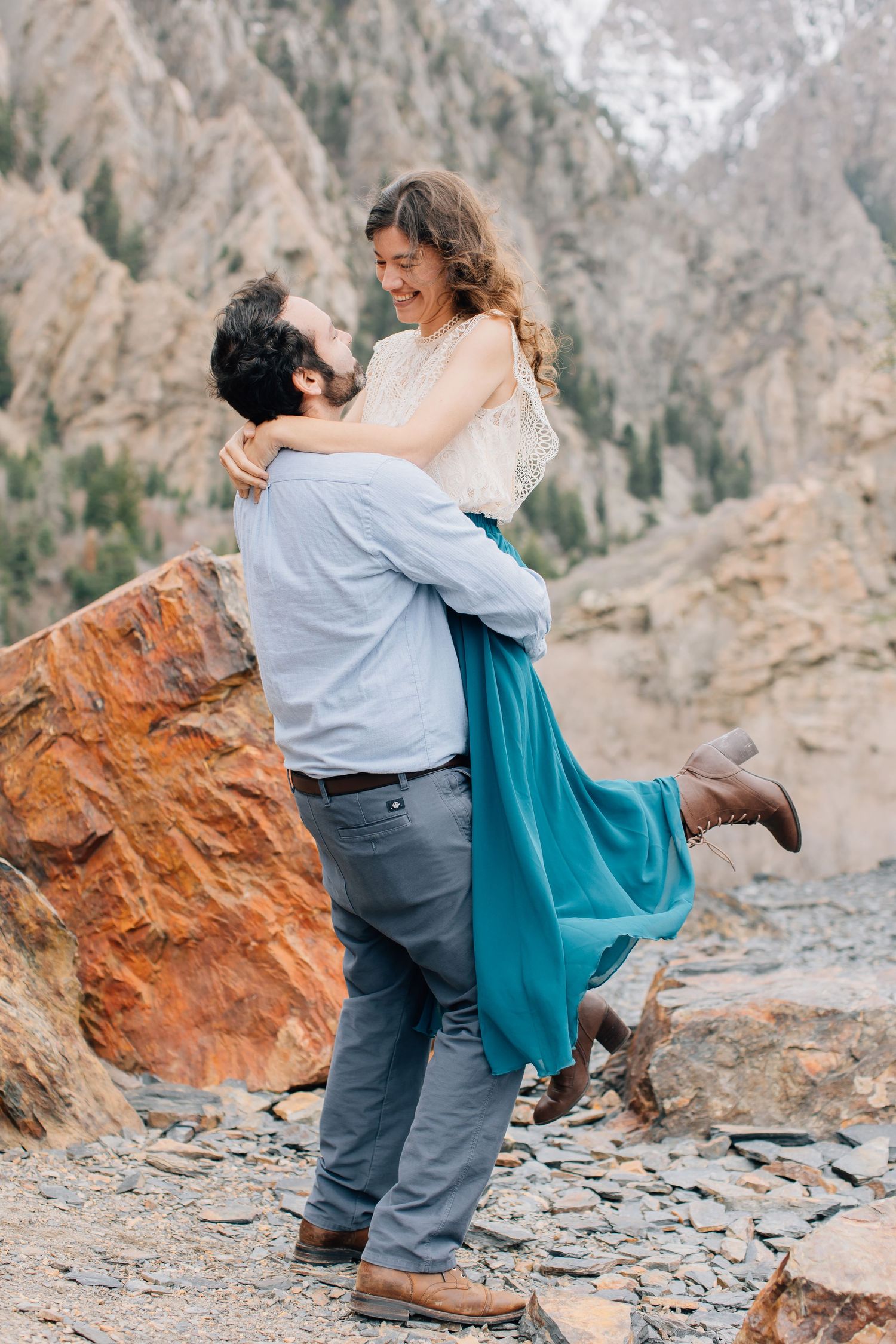 Draper Utah Wedding Photographer Engagement Portraits Lifestyle Mountains Utah Engagement Photos in Utah