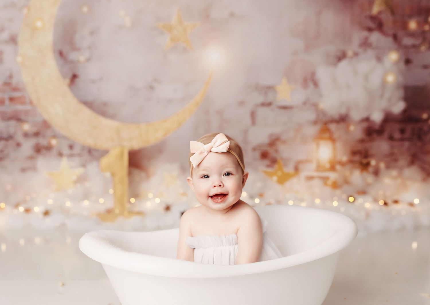 dream big cake smash splash bath after