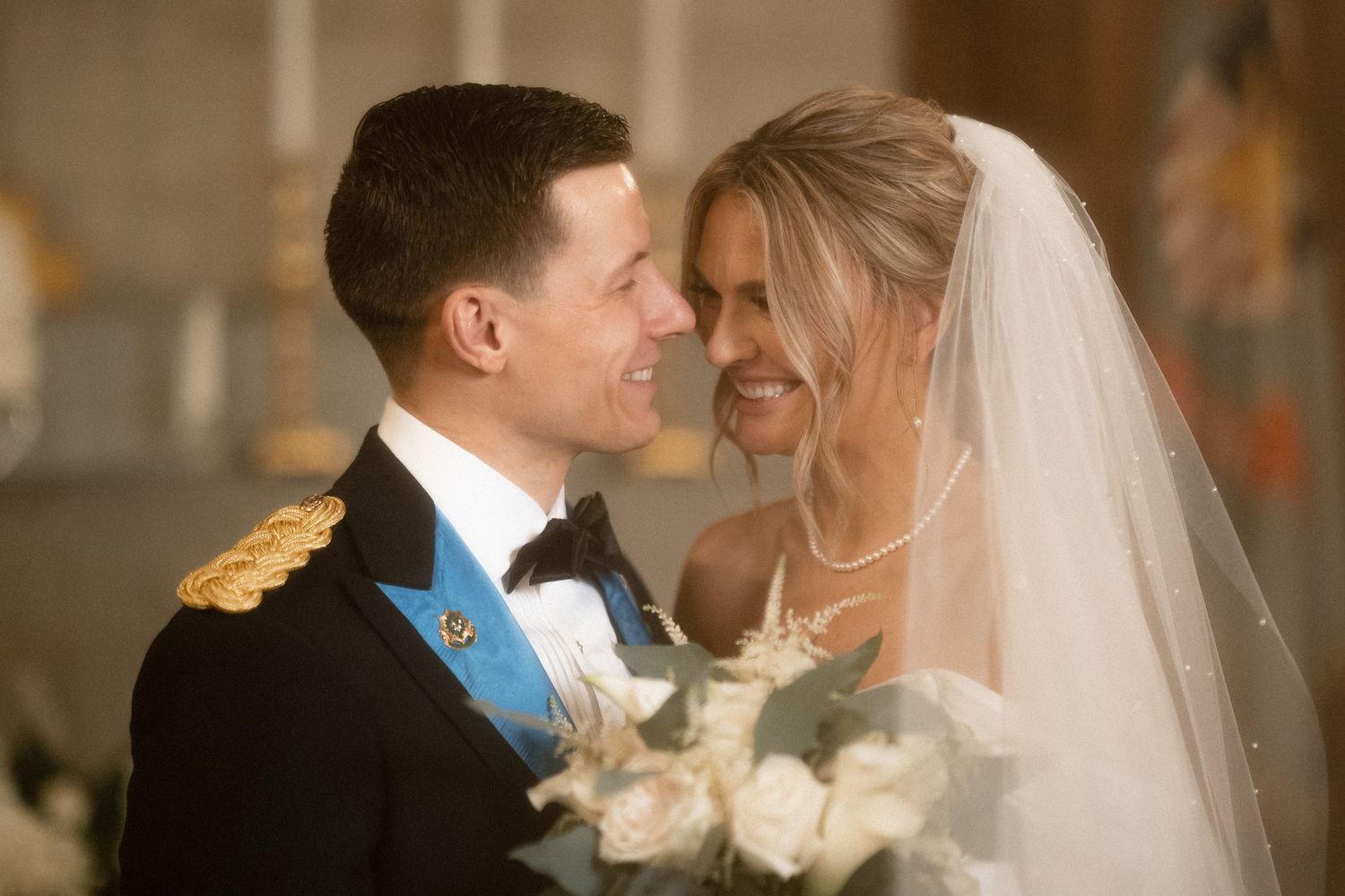 Wedding day couple portrait