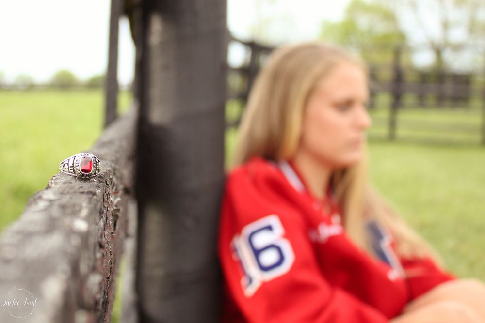 senior, letterman jacket, senior ring, class ring, horse fence