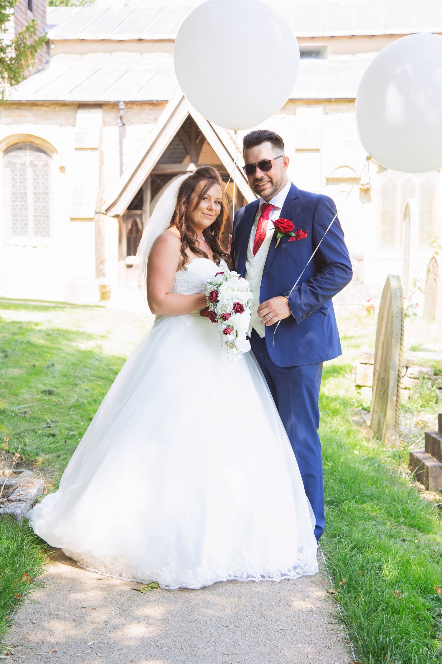 Mr & Mrs Balloons at Ceremony