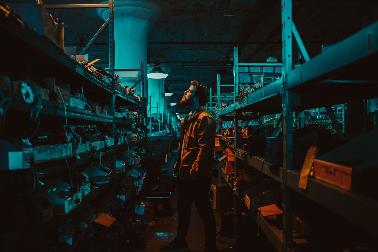 music artist photo creative lighting warehouse Isaiah Current
