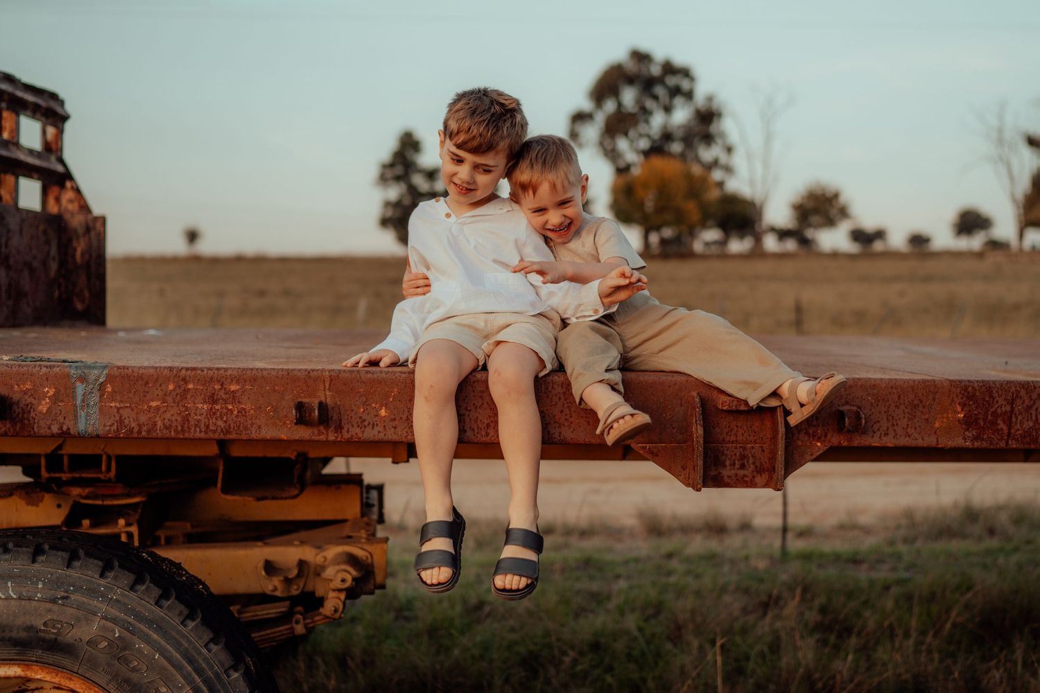 Outdoor family photoshoot in Johannesburg at golden hour