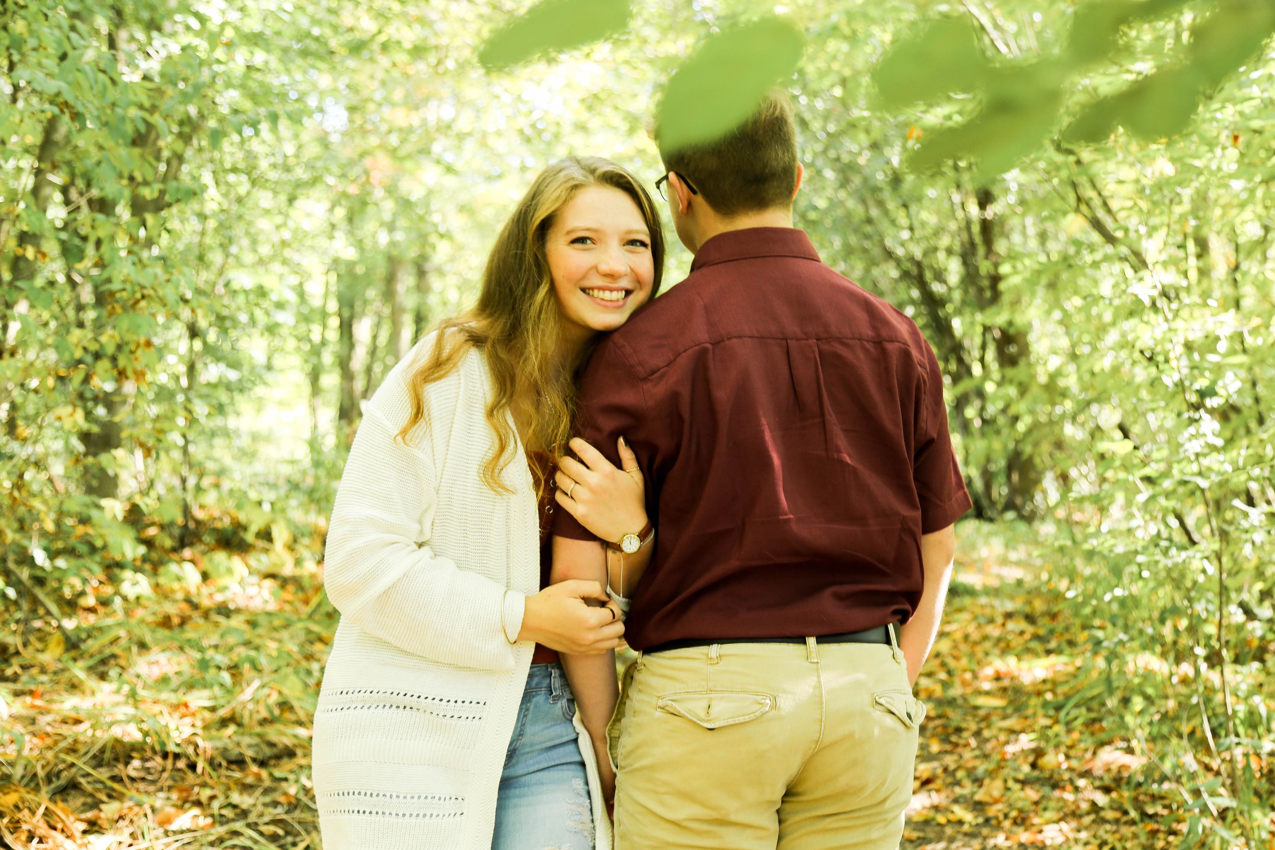 senior couple posing at Little York Lake, NY