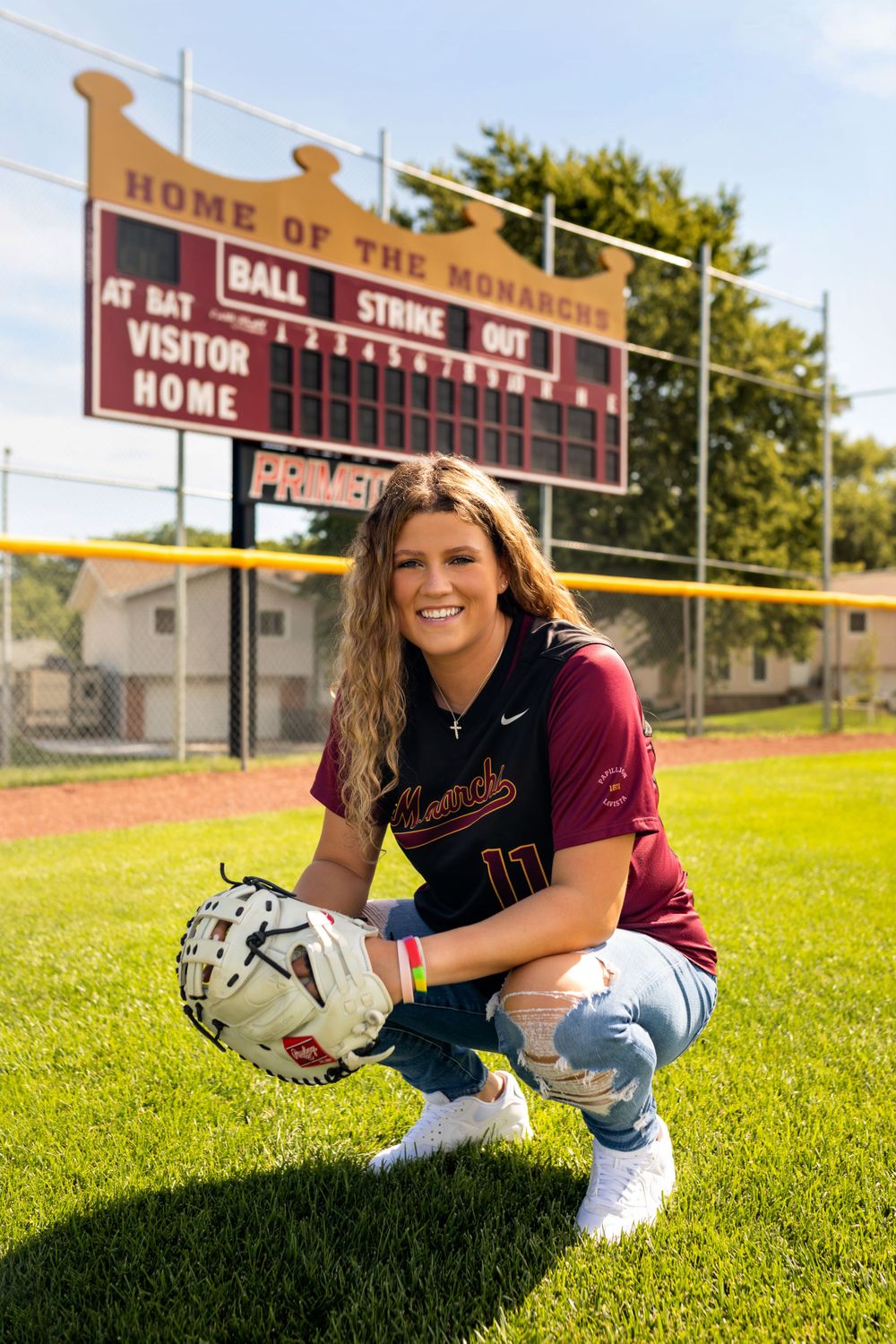 Home Run With Softball Senior Photos BrightSide Creative
