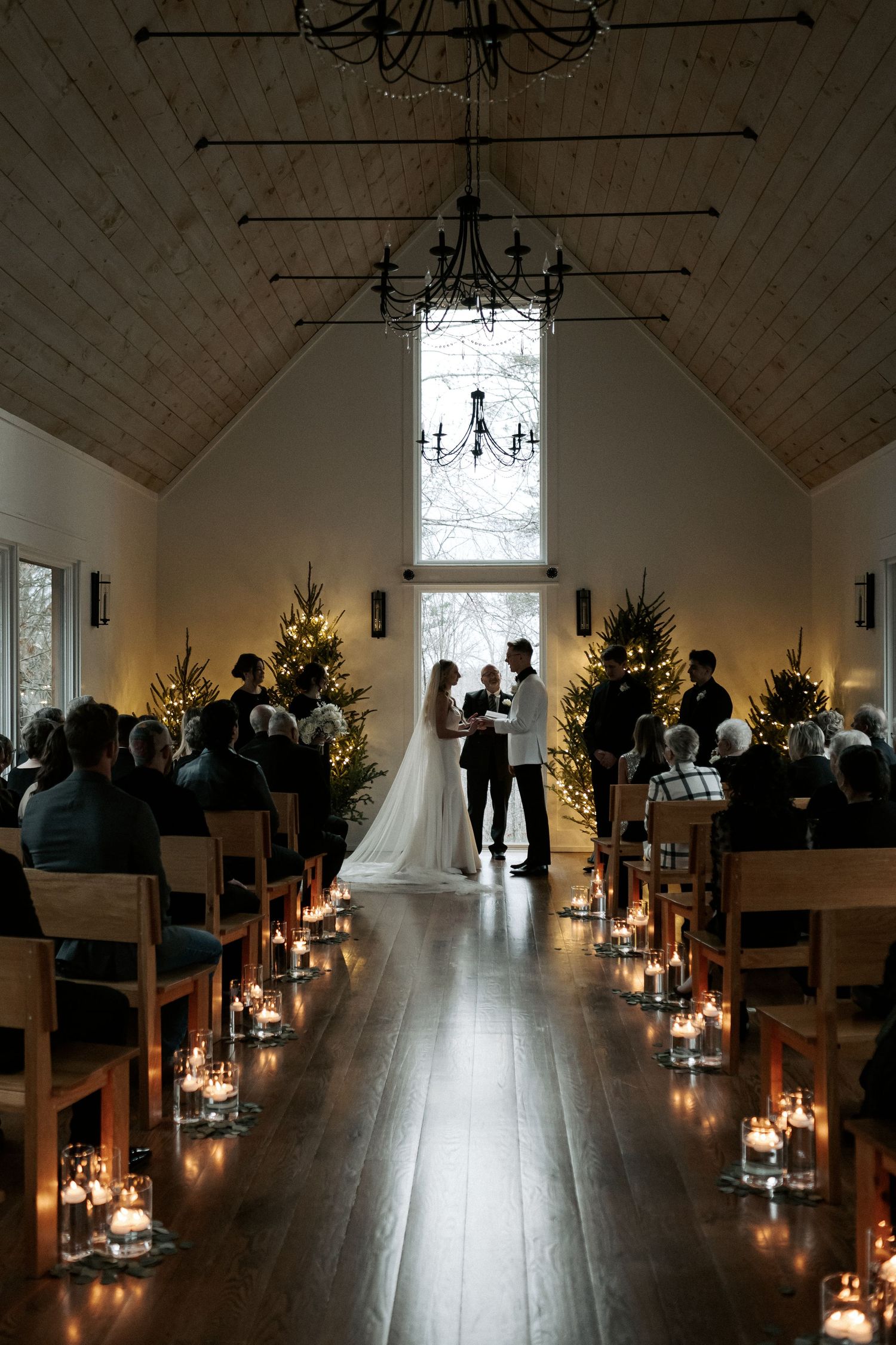 Juliette chapel north Georgia woods intimate wedding Christmas photographer
