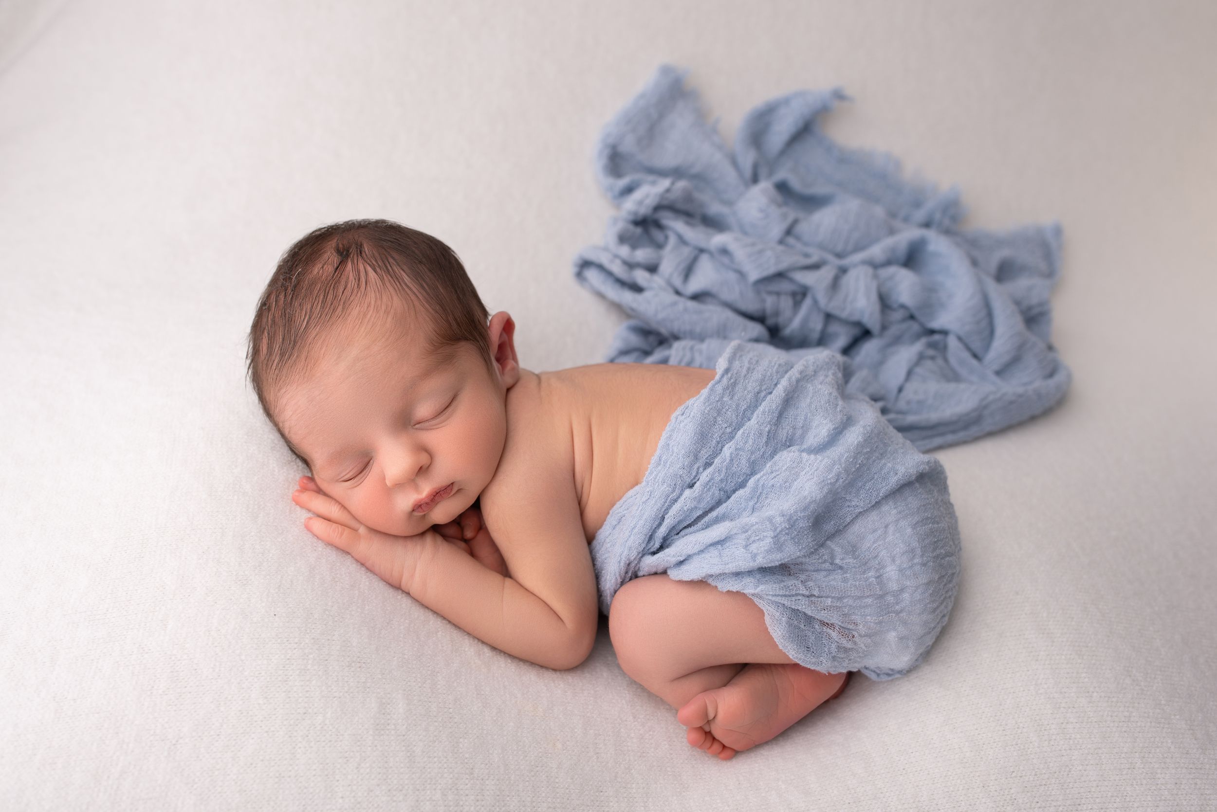 curled newborn pose studio photography Dudley