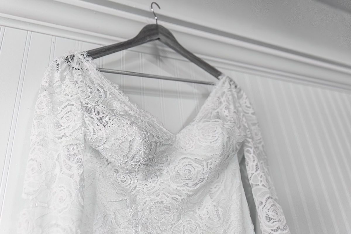 wedding photography of bridal dress details