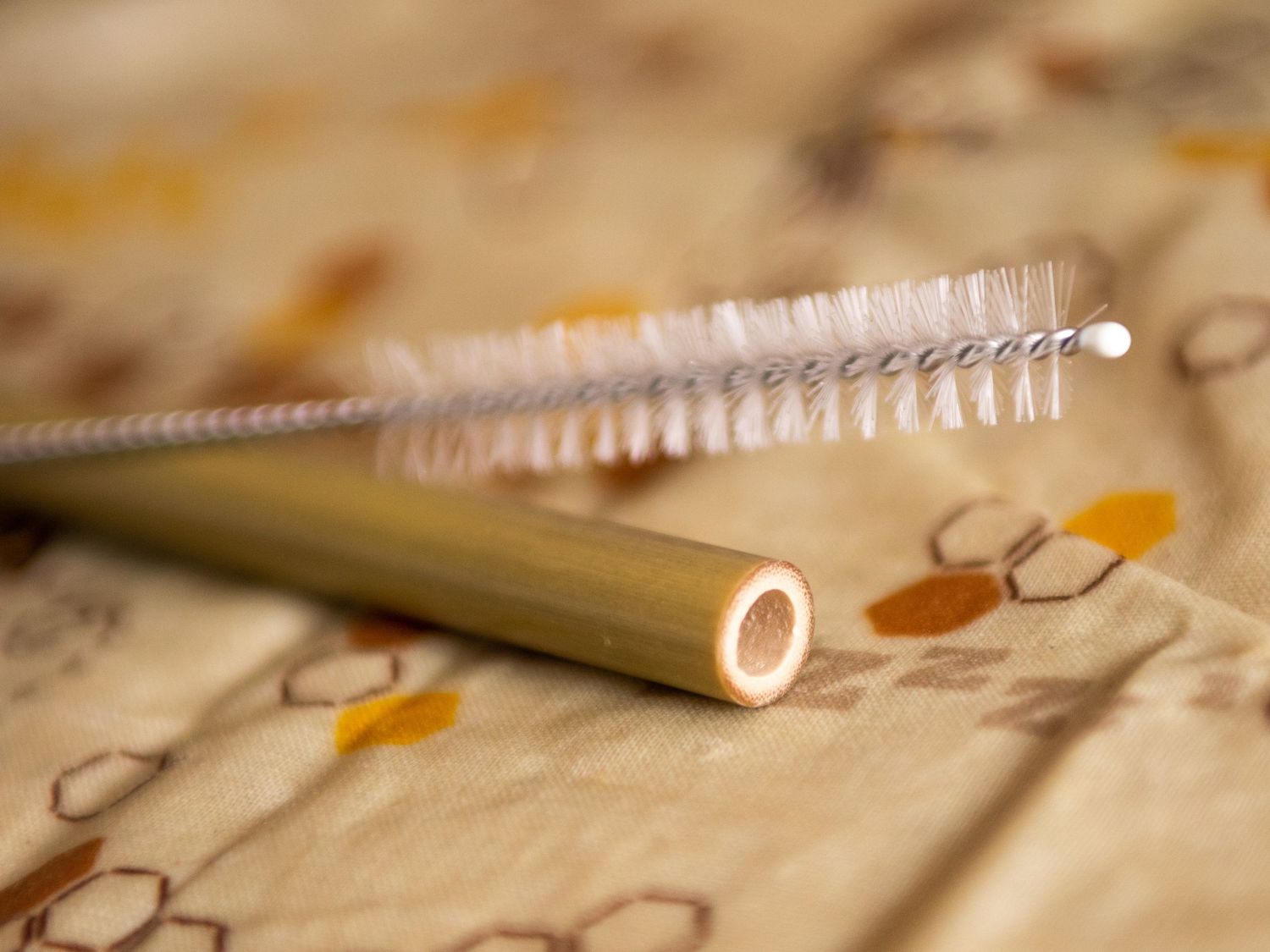 Bamboo straw and bees wax wraps