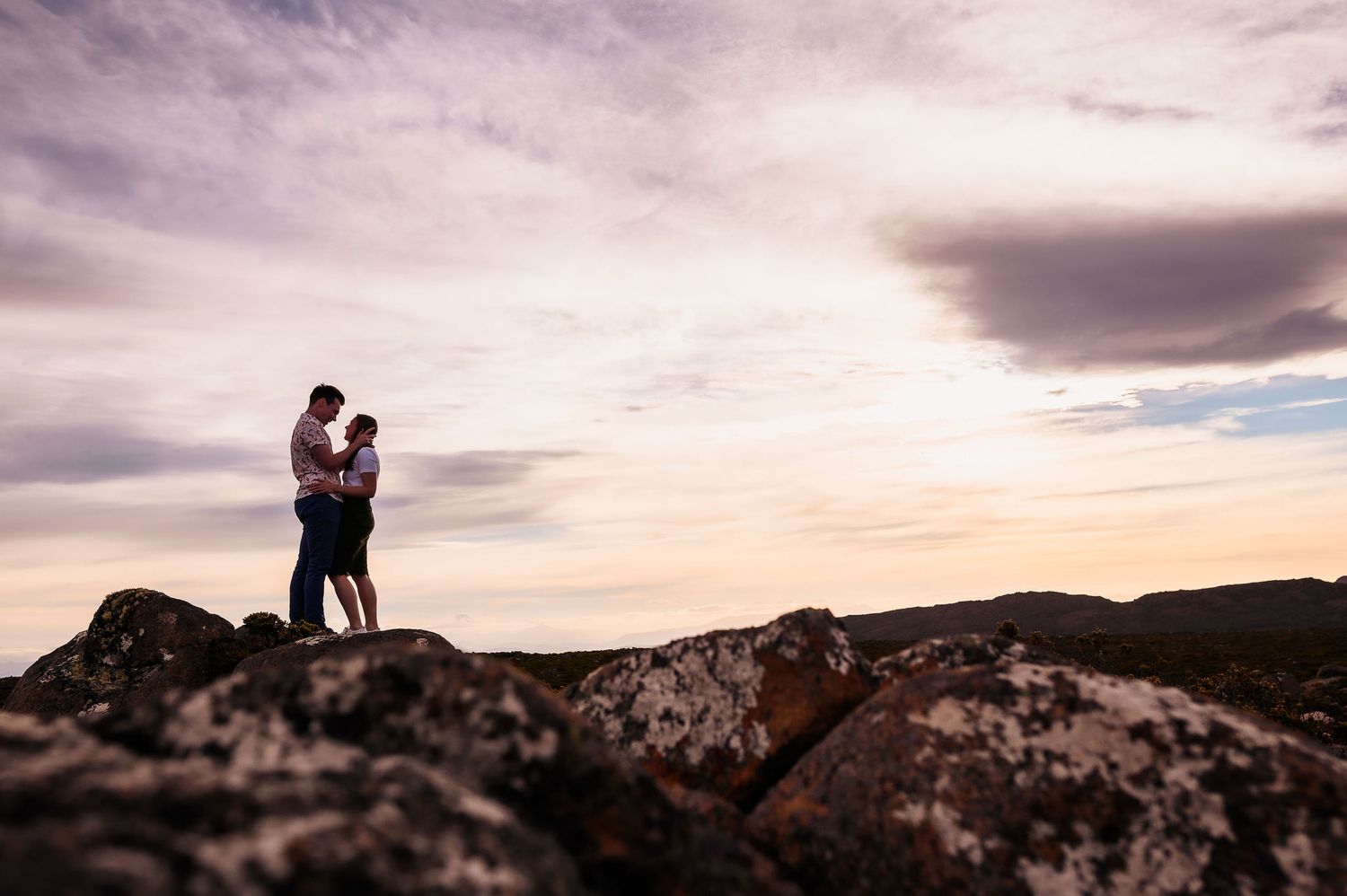 engagement shoot kunanyi wedding photographer hobart relaxed documentary style