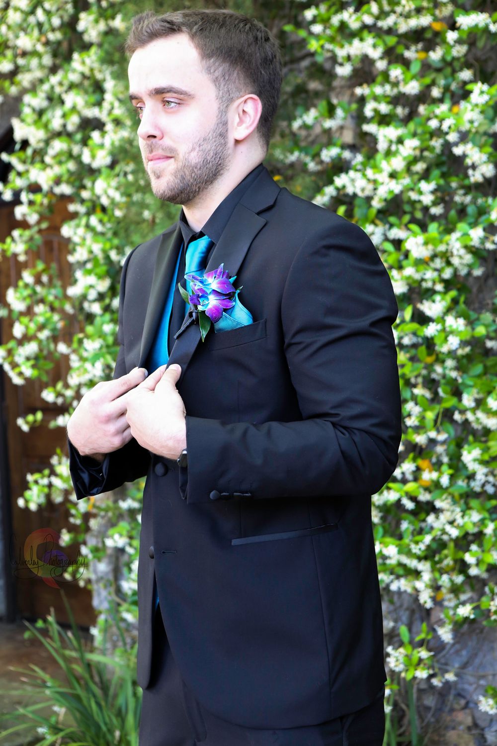 Groom Getting Ready Wedding Photo