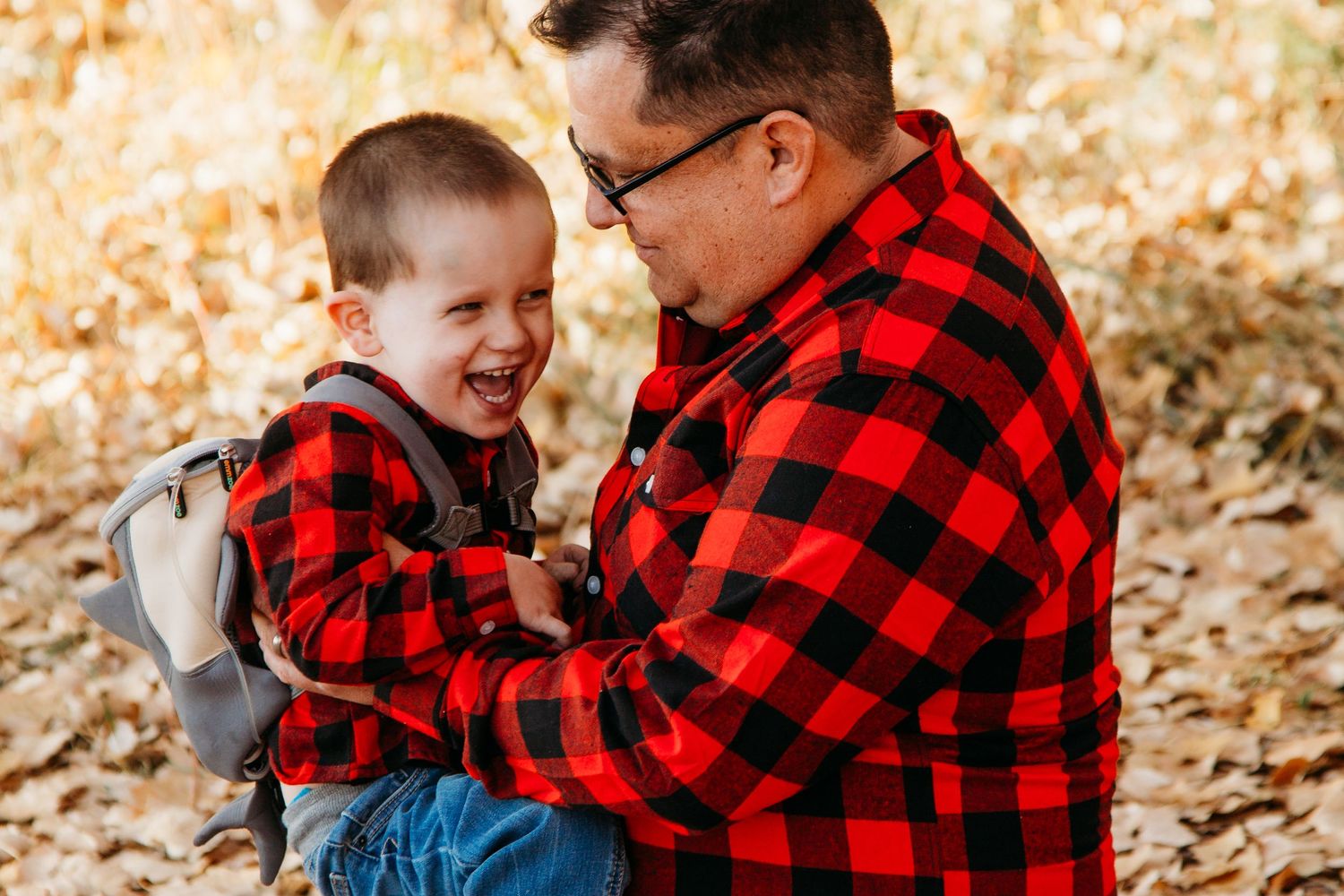 dad playing with son