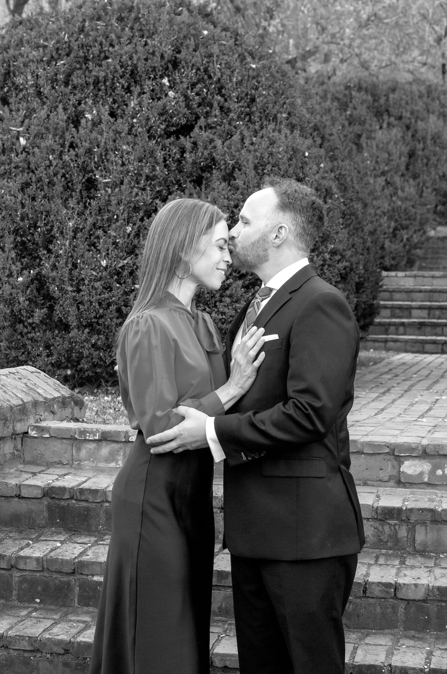 Black and white photo couple