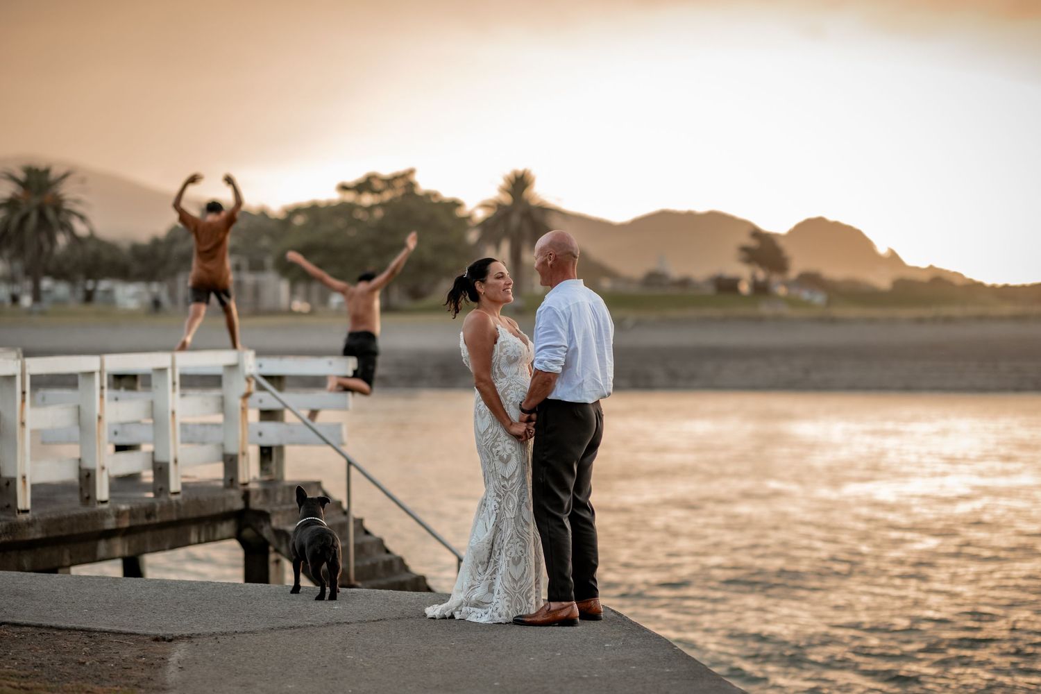 Sunset wedding day images