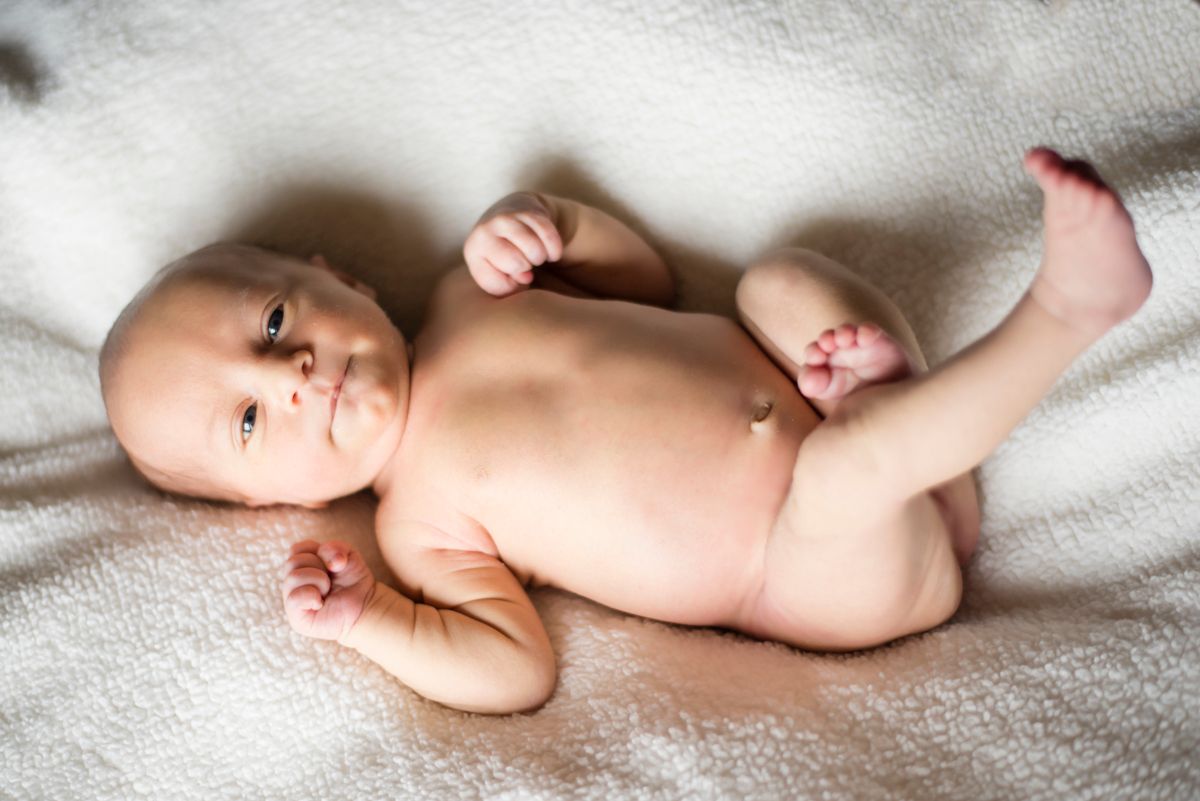 Newborn kicking
