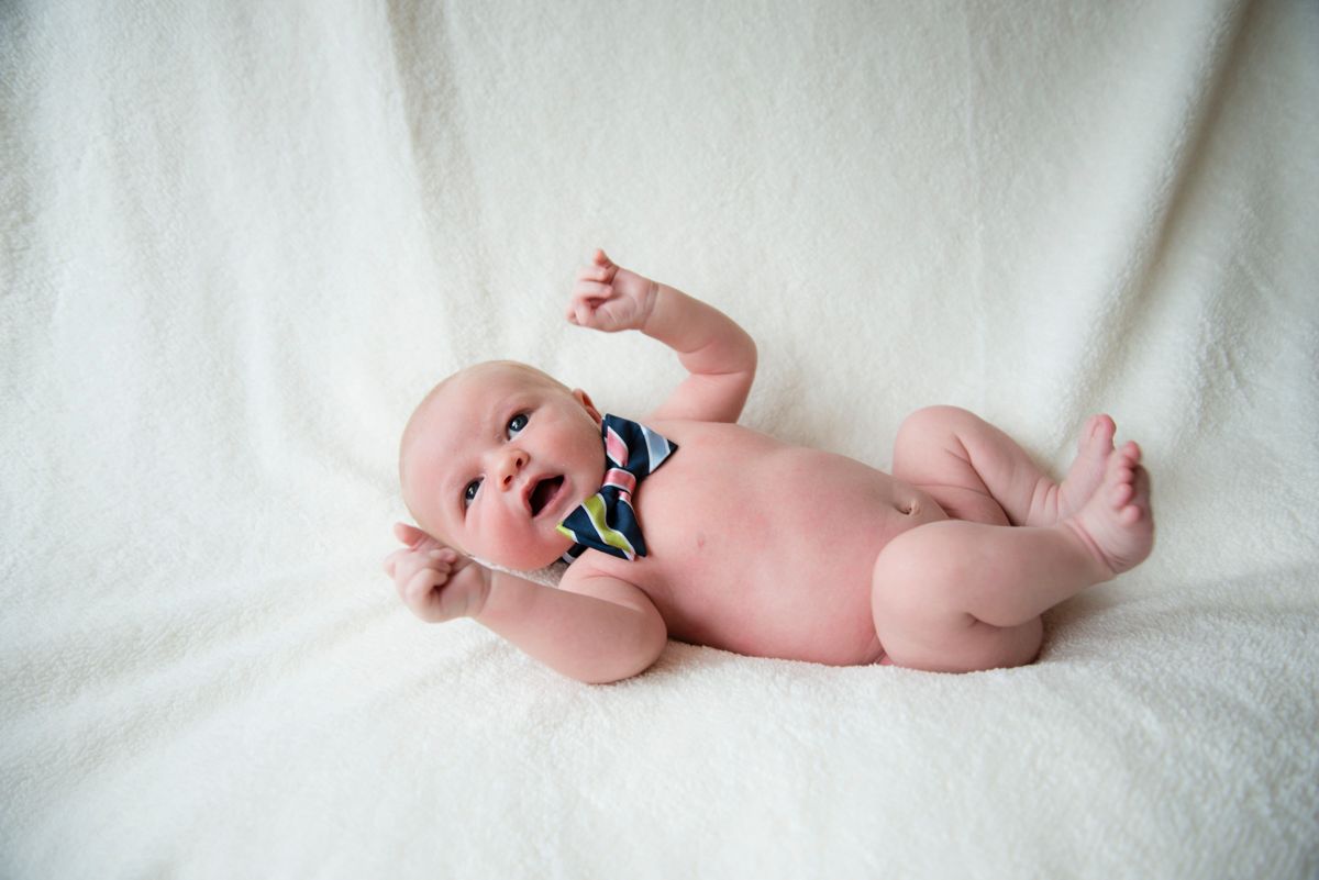 Baby with bow tie and nothing else