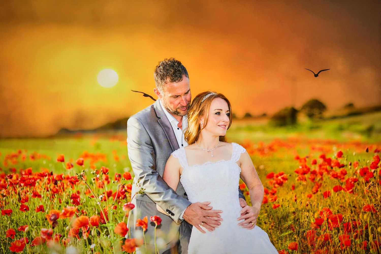 Wedding Photographer in Nottingham Sunset shot