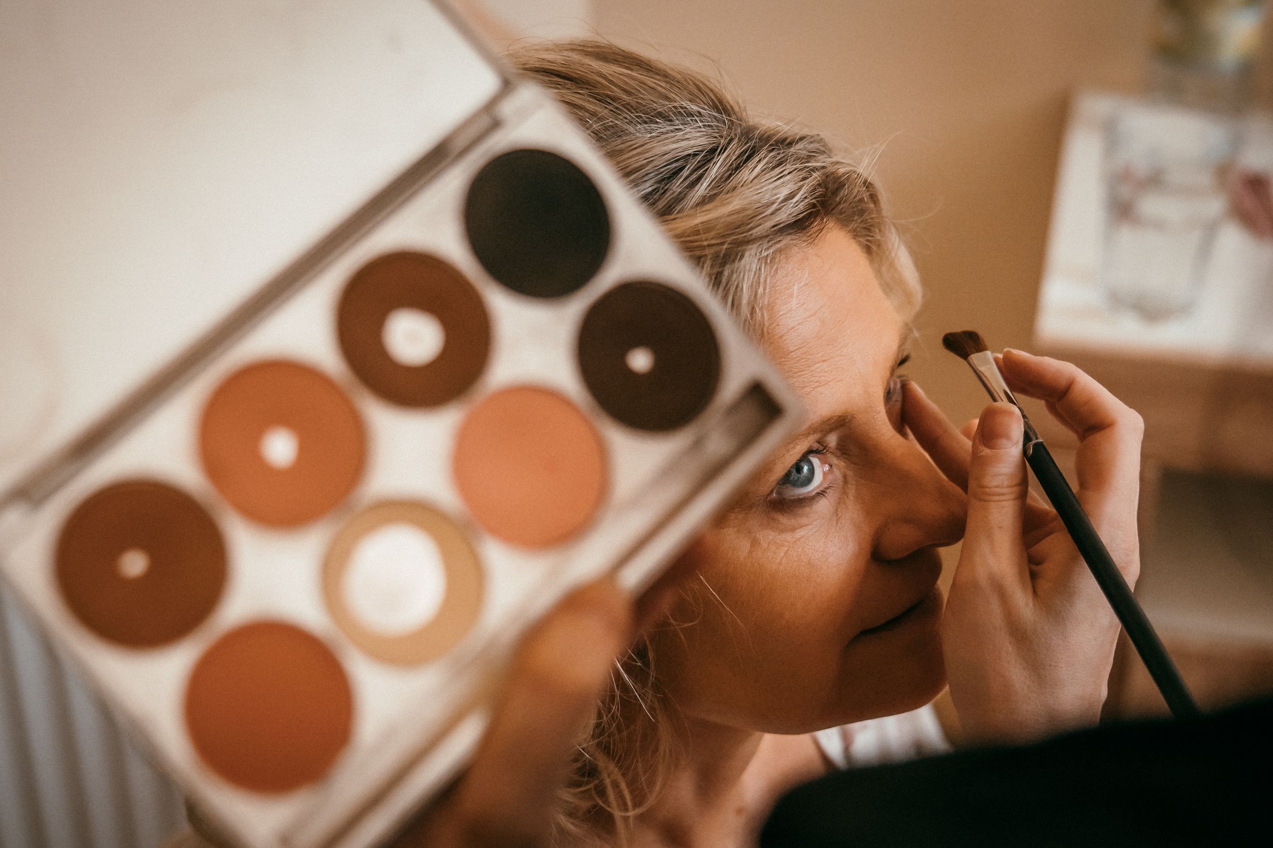 Braut getting Ready Hochzeitsfotots, Visagistin braut make up