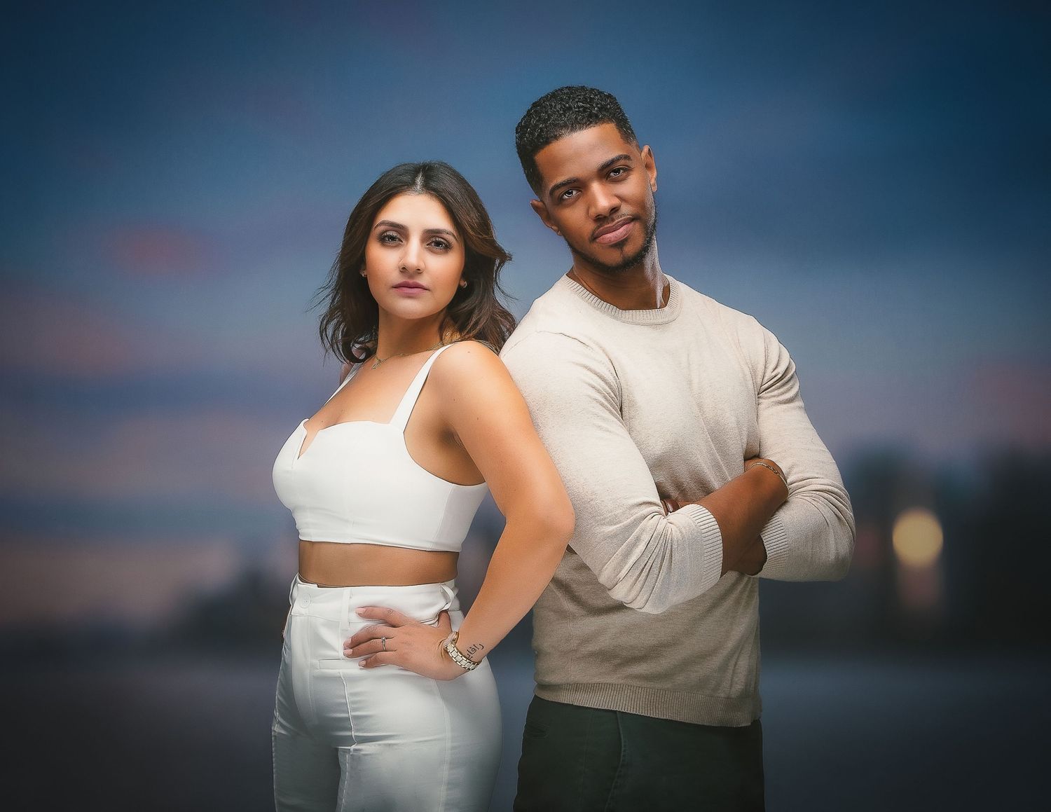 Columbian and Dominican Couples on Sunset together