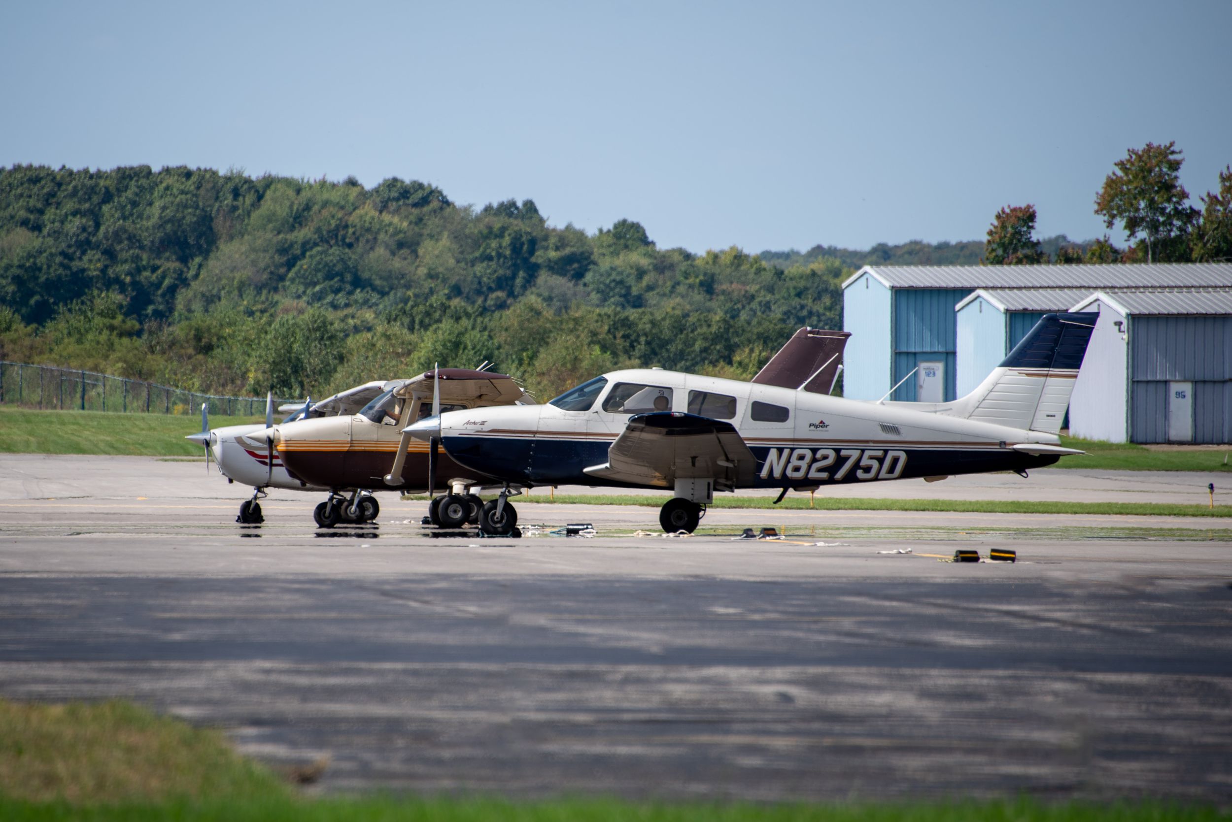 Flight line at beaver county airport.