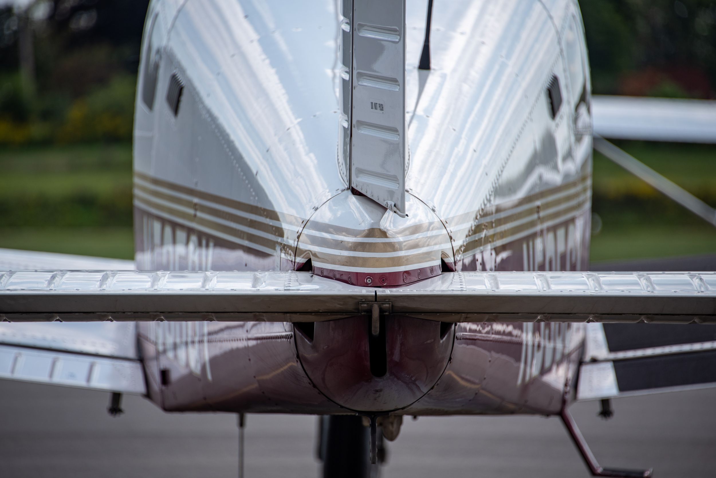 elevator and rudder of an airplane. artistic shot.