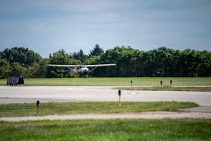Cessna landing at beaver county airport.